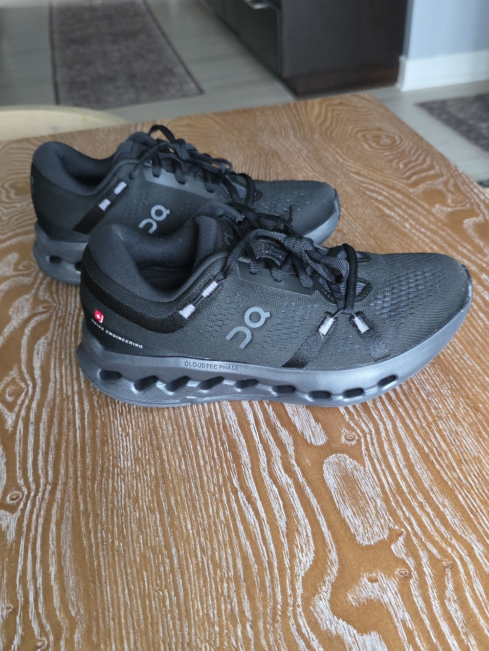 OC Womens Running Black Cloudtec Phase Athletic Sneakers